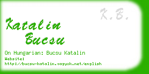 katalin bucsu business card